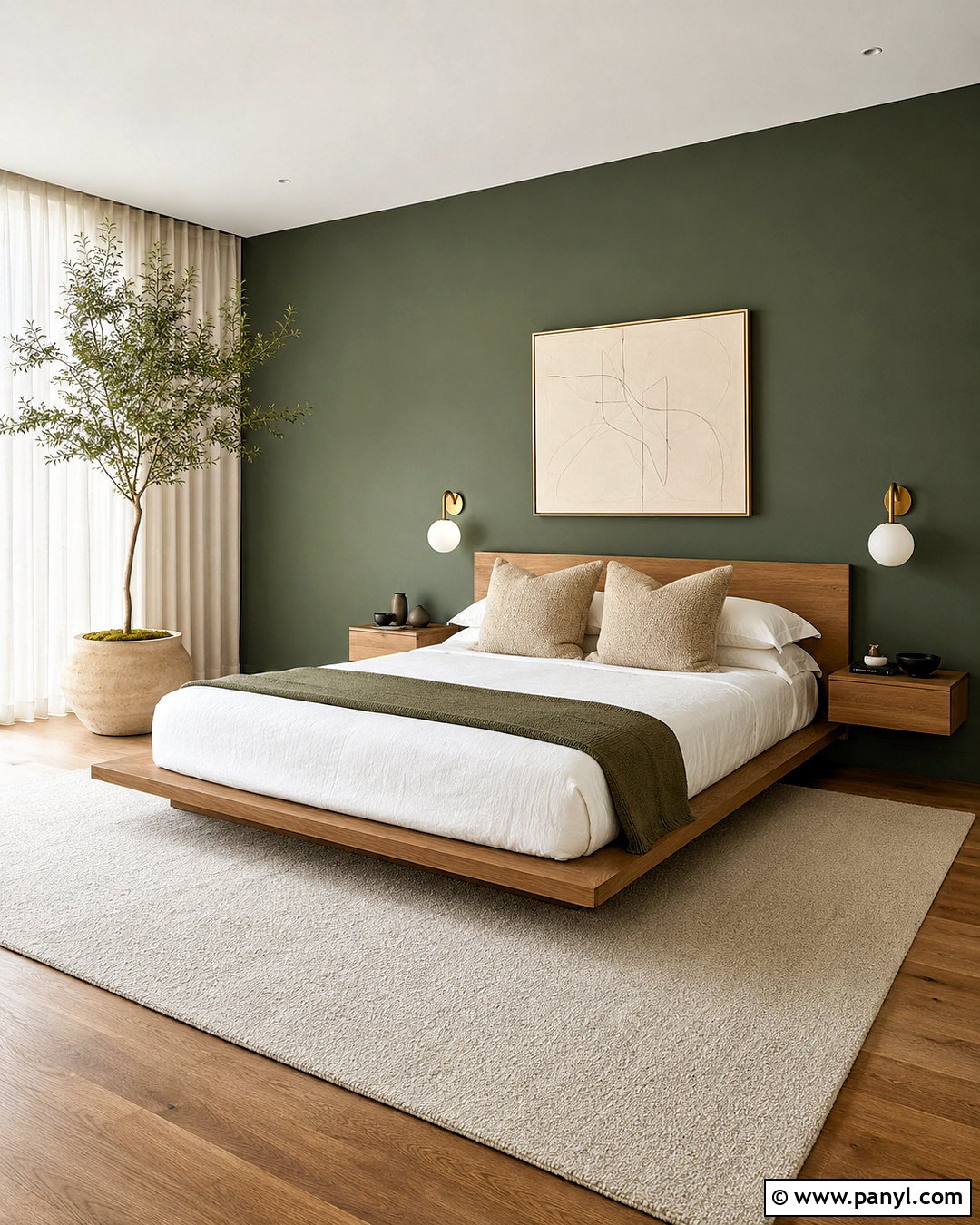 Dark Green Minimalist Bedroom - 20 dark green walls bedroom ideas