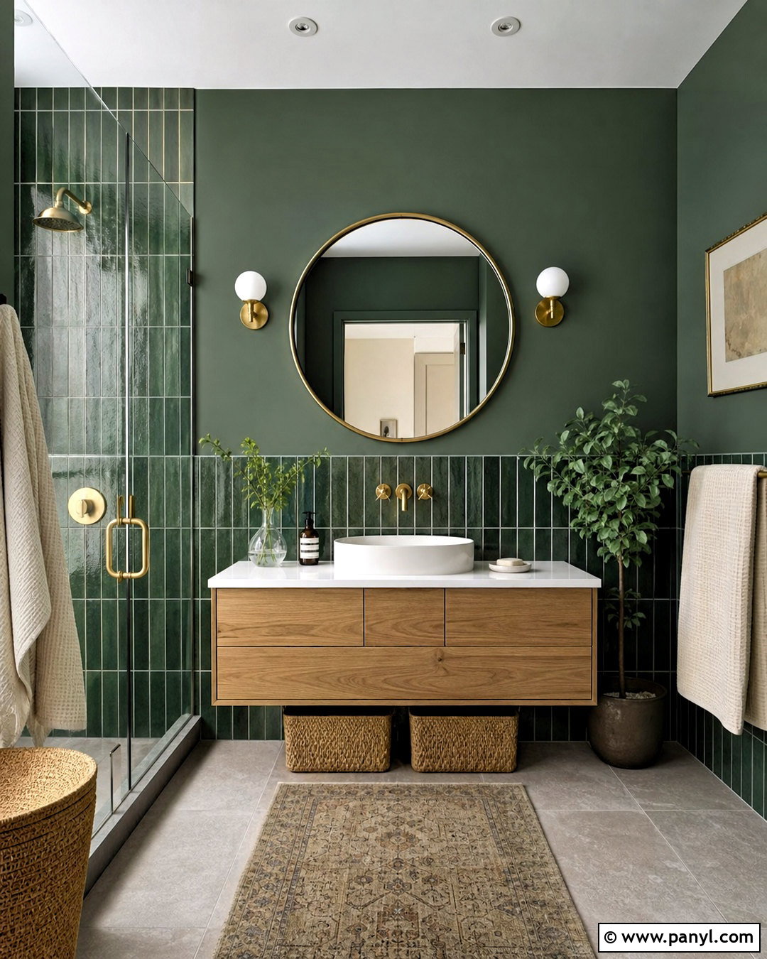 Dark Green Modern Bathroom - 20 dark bathroom ideas modern ideas