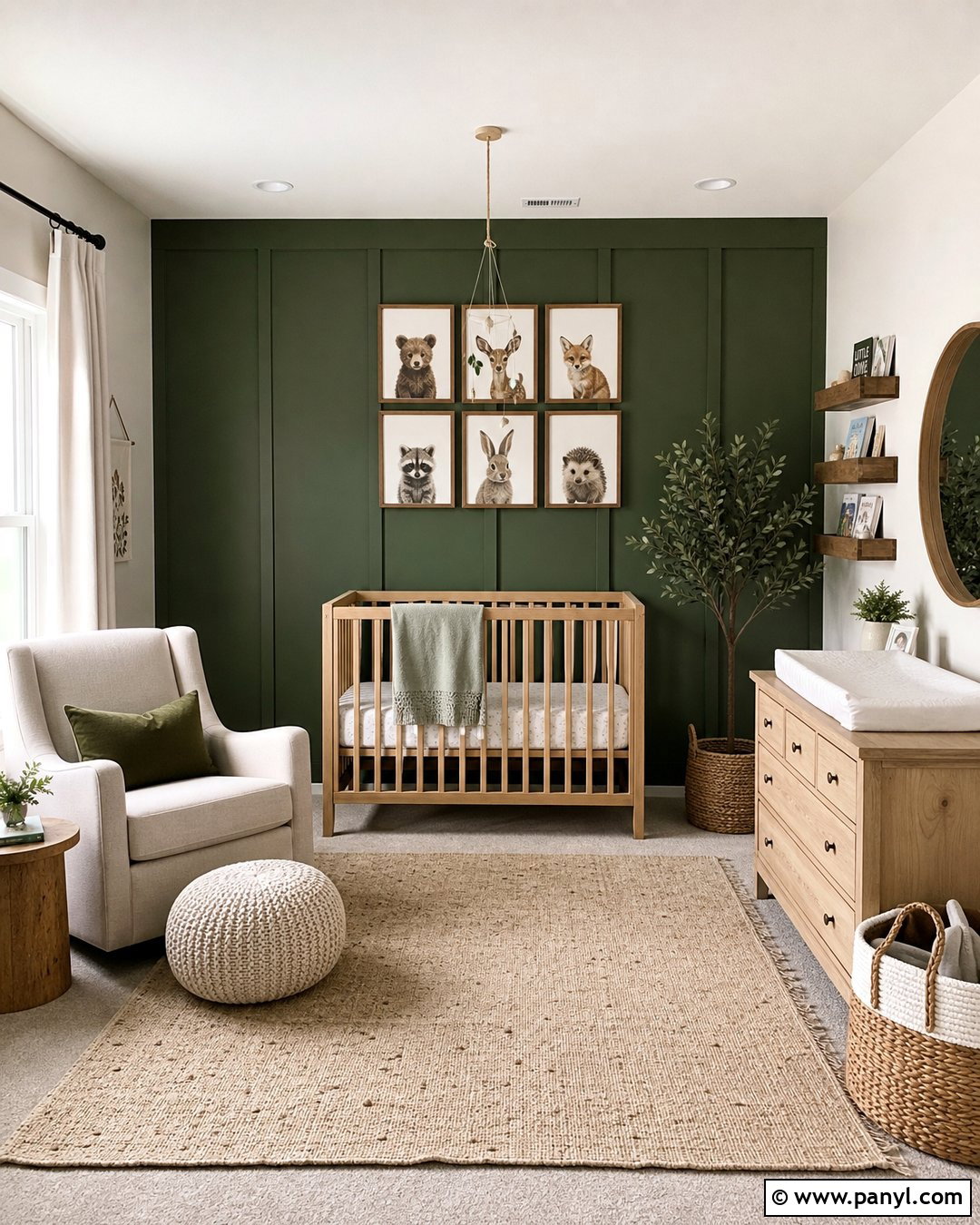 Dark Green Nursery Accent Wall - 45 dark green accent wall ideas