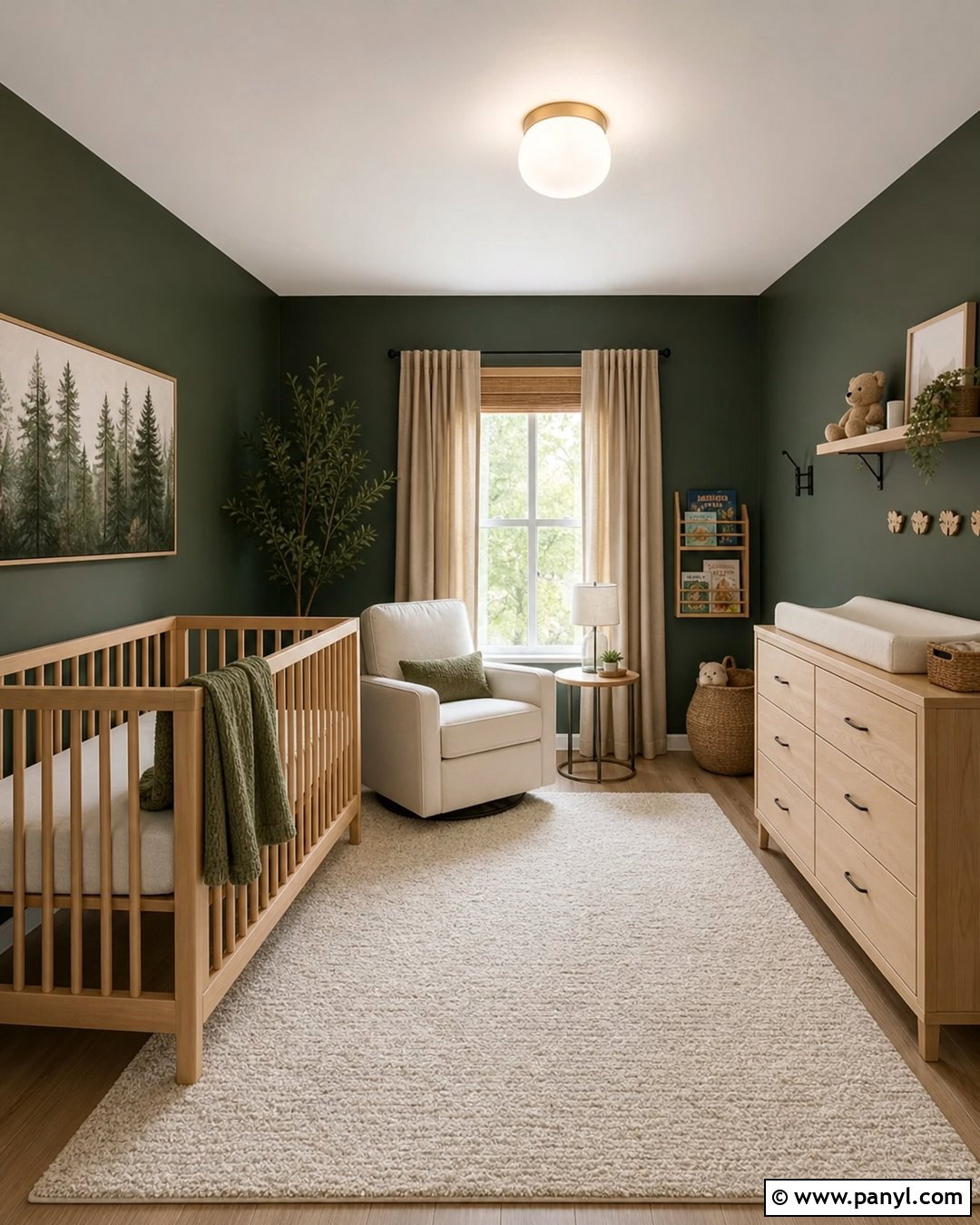 Dark Green Nursery Walls - 45 dark green walls