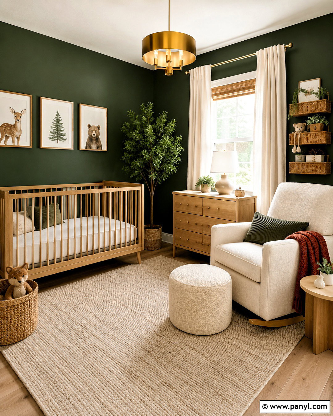 Dark Green Nursery - 20 dark nursery ideas