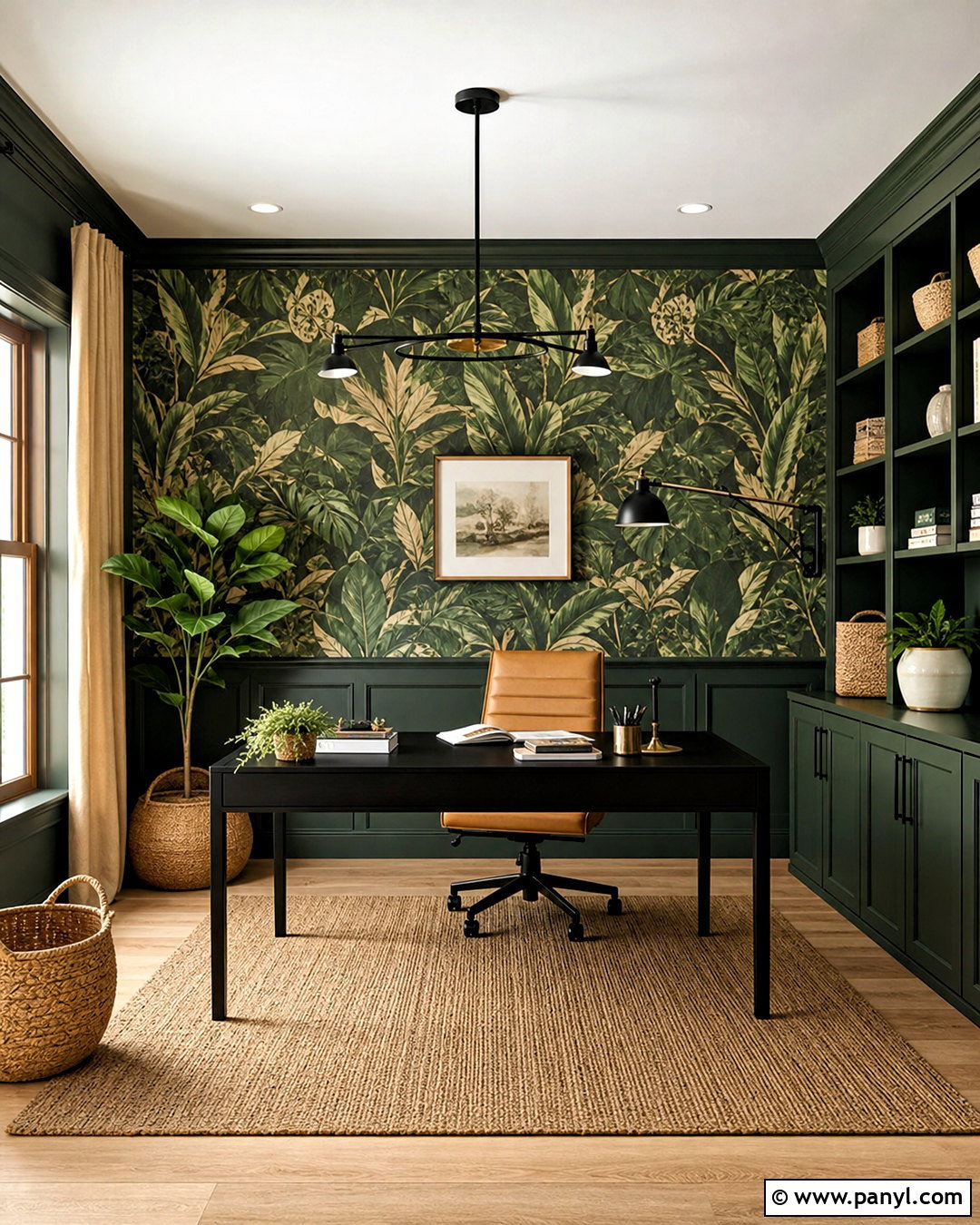 20 Dark Green Office Walls: Focused, Stylish Workspace Ideas