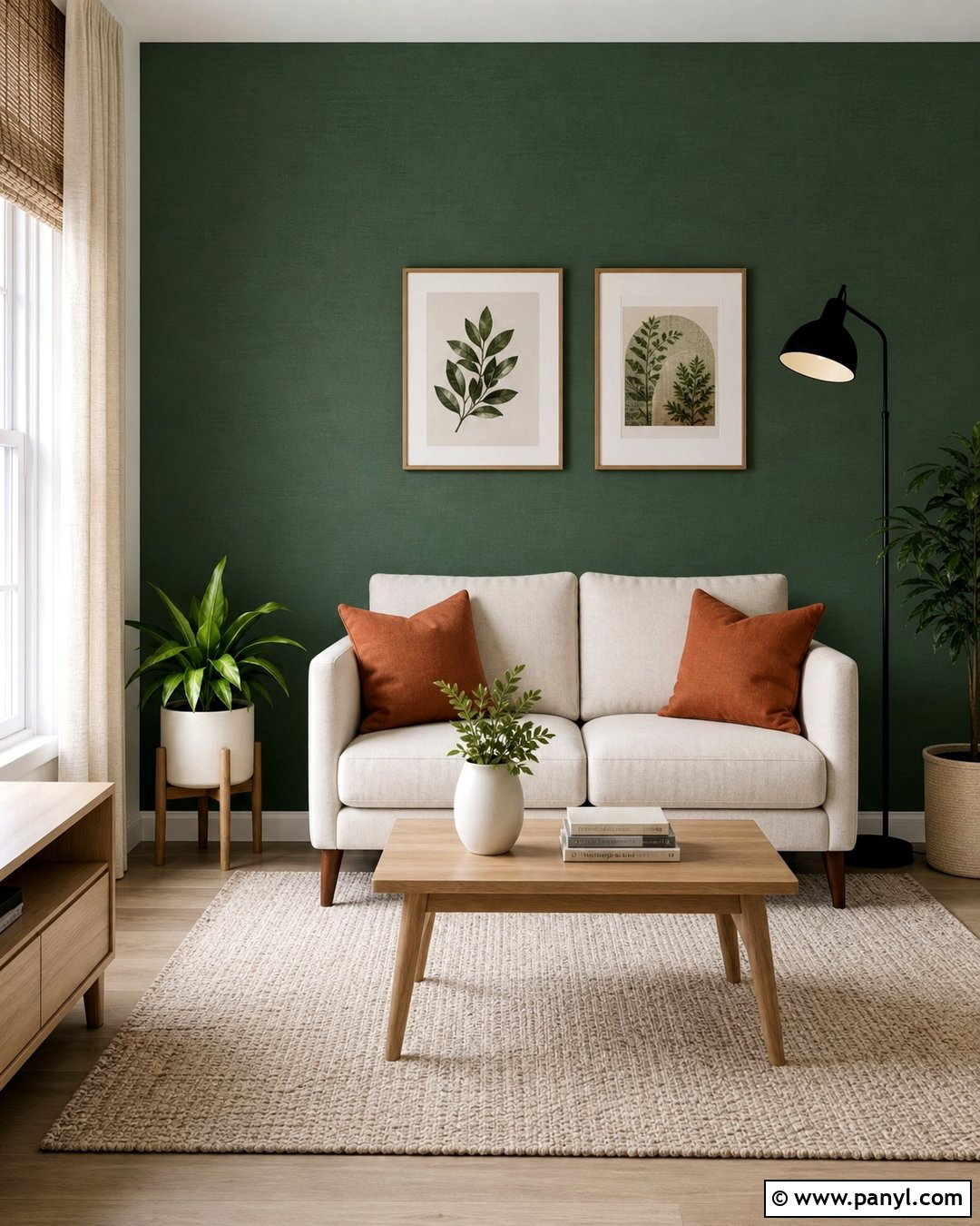 Dark Green Peel And Stick Feature Wall - 30 dark green feature wall ideas