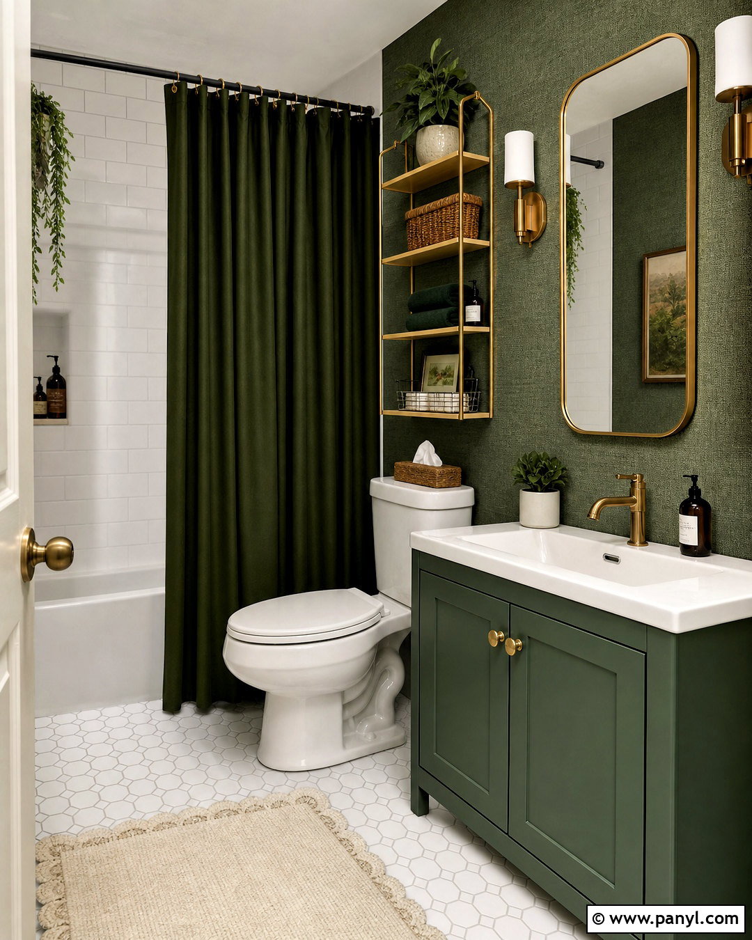 Dark Green Rental Bathroom - 20 small dark green bathroom ideas