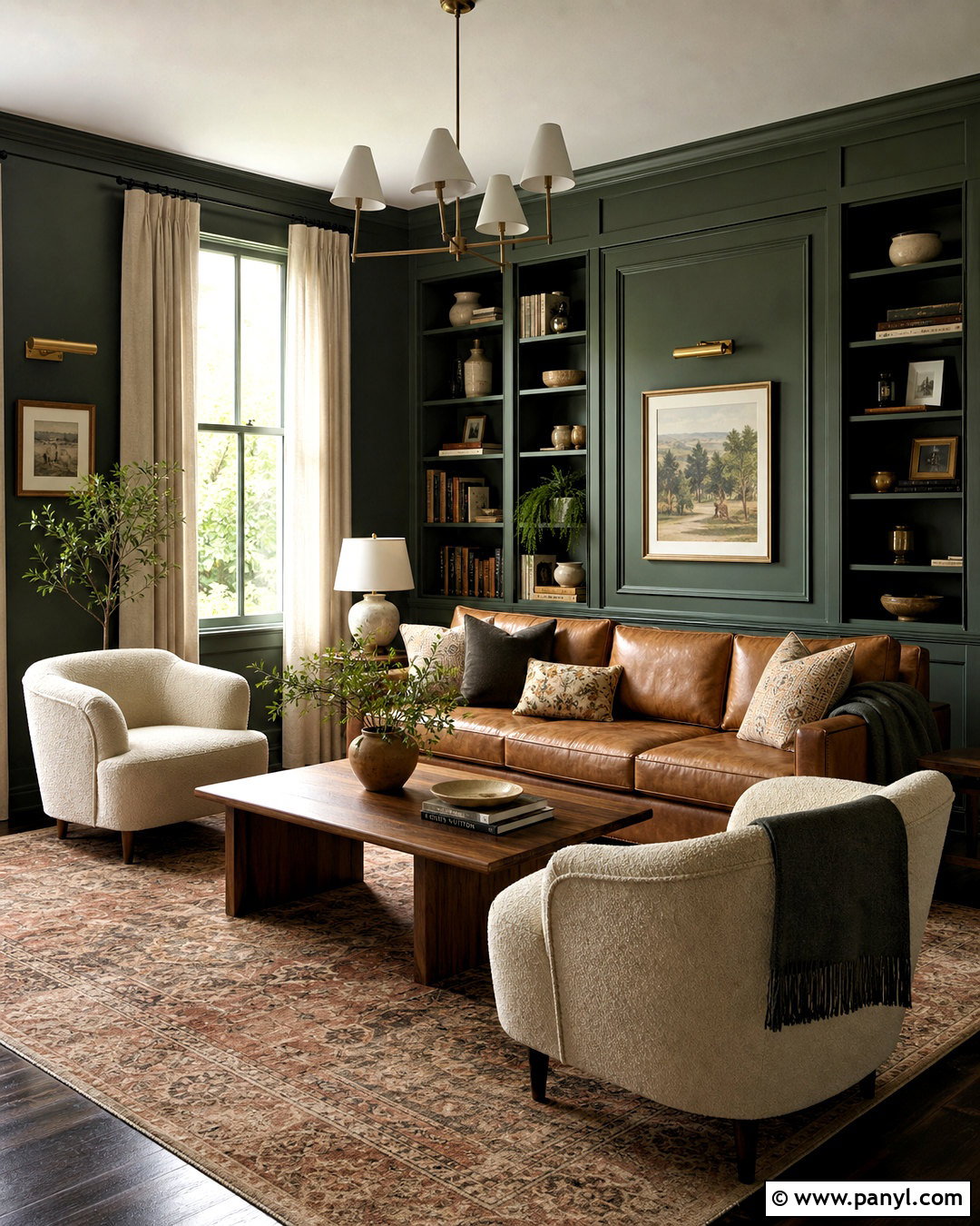 Dark Green Sitting Room - 20 sitting room ideas
