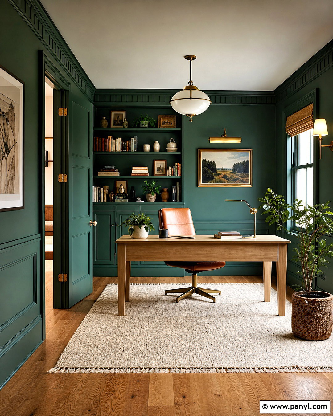 Dark Green Skirting Boards With Matching Walls - 20 green skirting boards