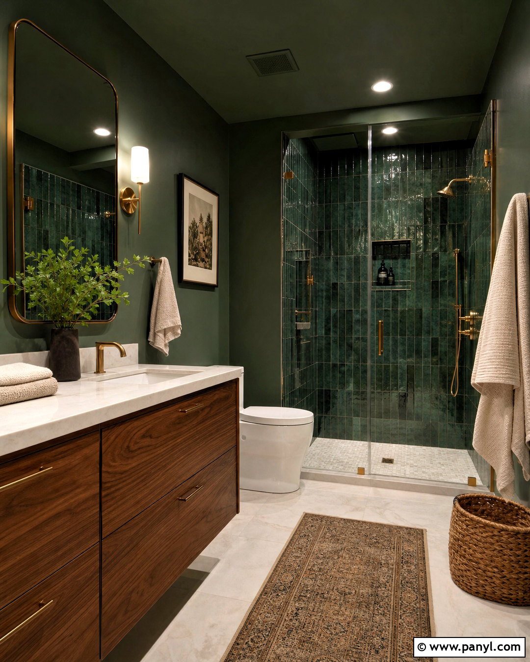 Dark Green Small Bathroom - 20 small moody bathroom ideas