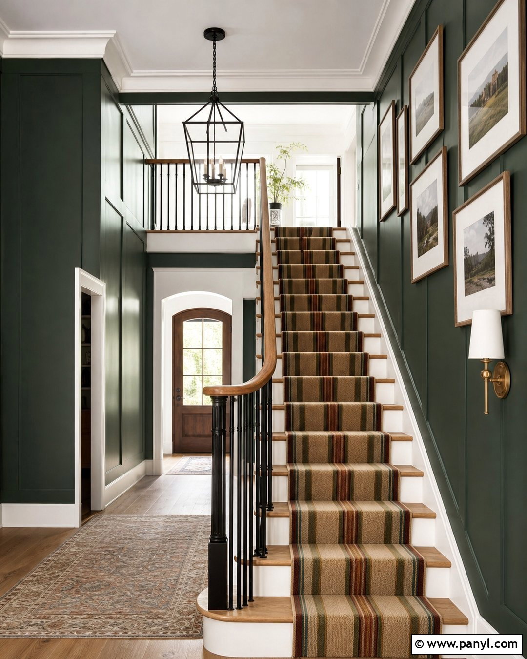 Dark Green Staircase Walls - 45 dark green walls