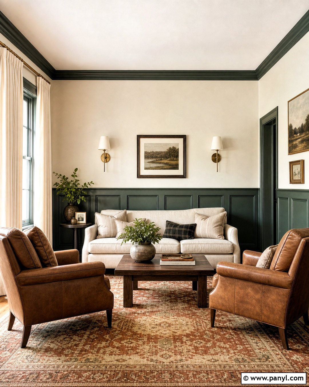 Dark Green Wainscoting Living Room - 20 green wainscoting ideas