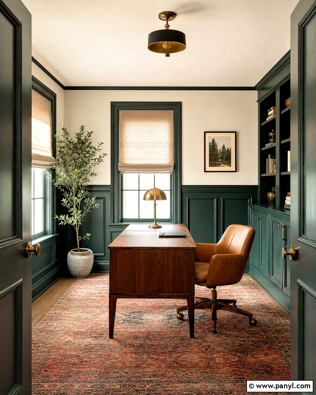 Dark Green Wainscoting - 20 wainscoting ideas