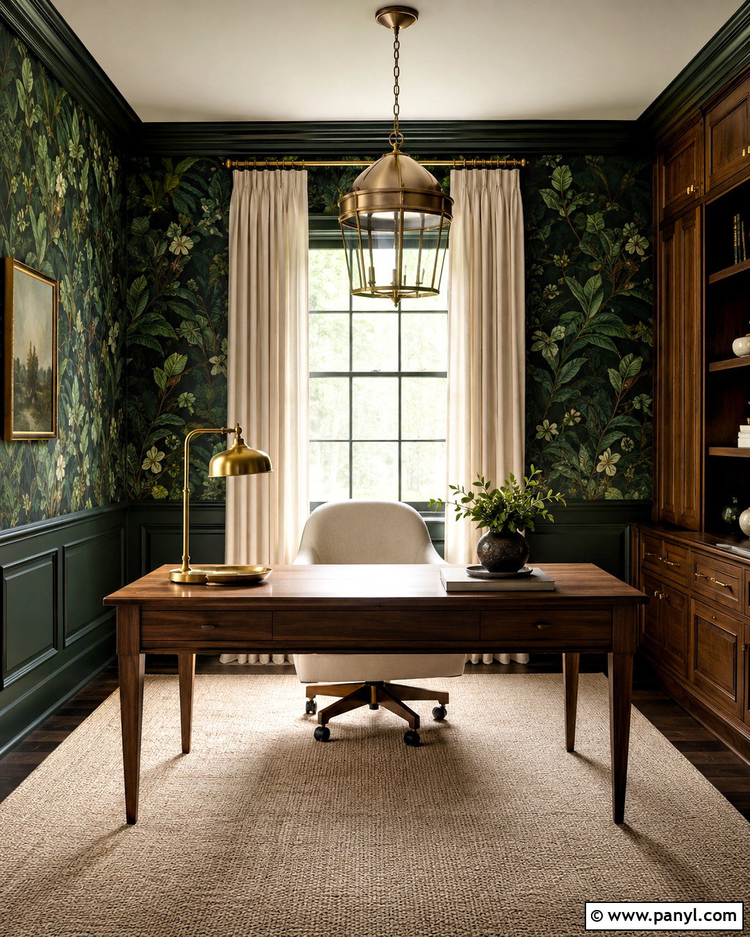 Dark Green Wallpaper Office - 20 dark green office ideas