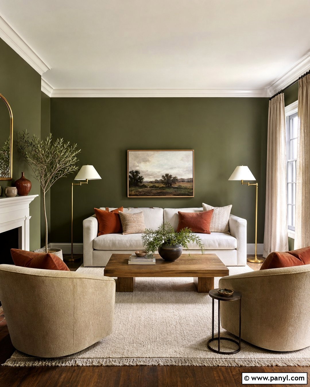 Dark Green Walls With Dark Hardwood Floors - 35 Dark Green Painted Walls