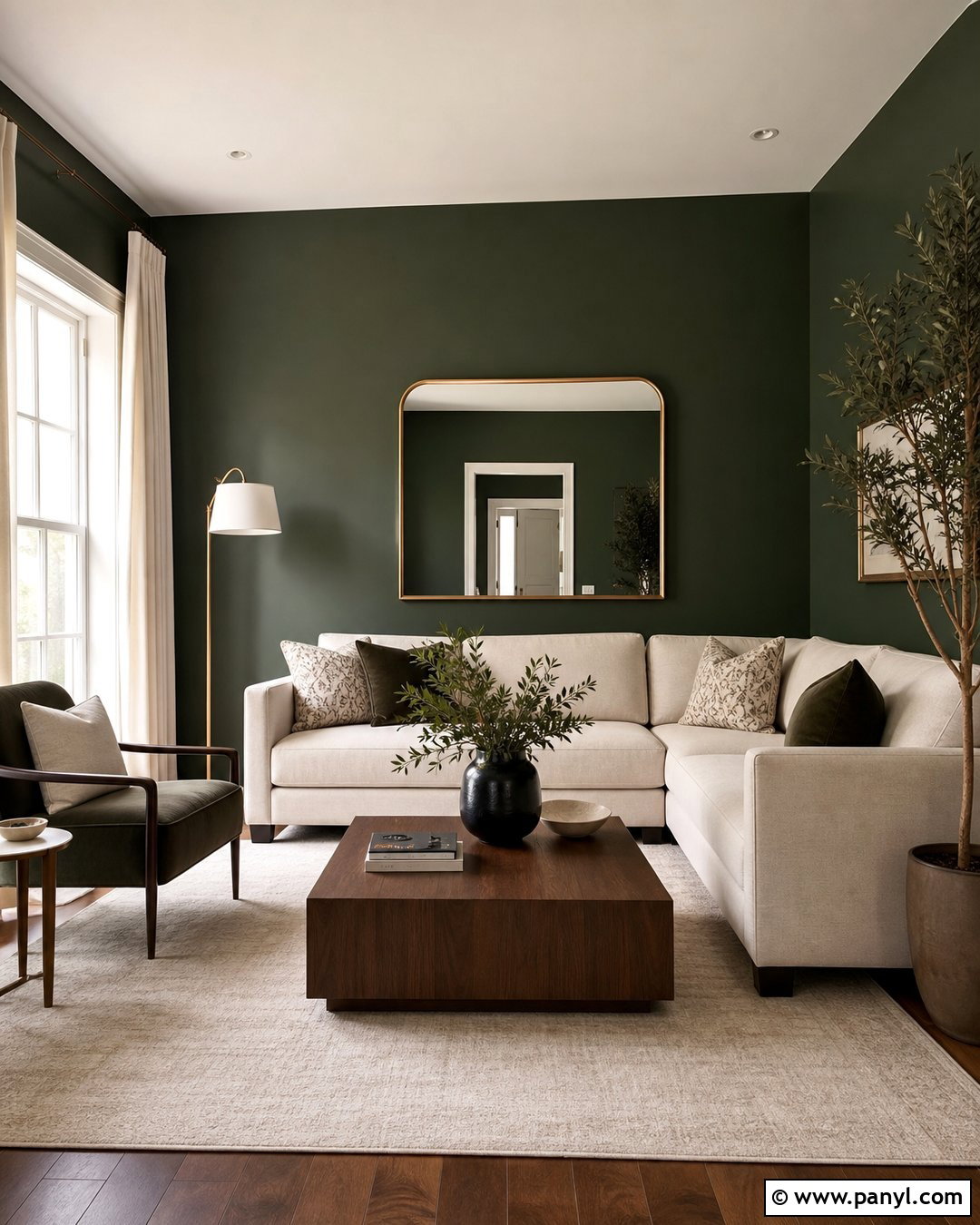Dark Green Walls With Light Furniture - 20 How To Decorate A Room With Green Walls