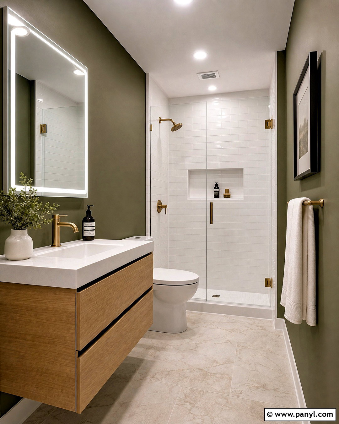 Dark Green Windowless Bathroom - 20 small dark green bathroom ideas