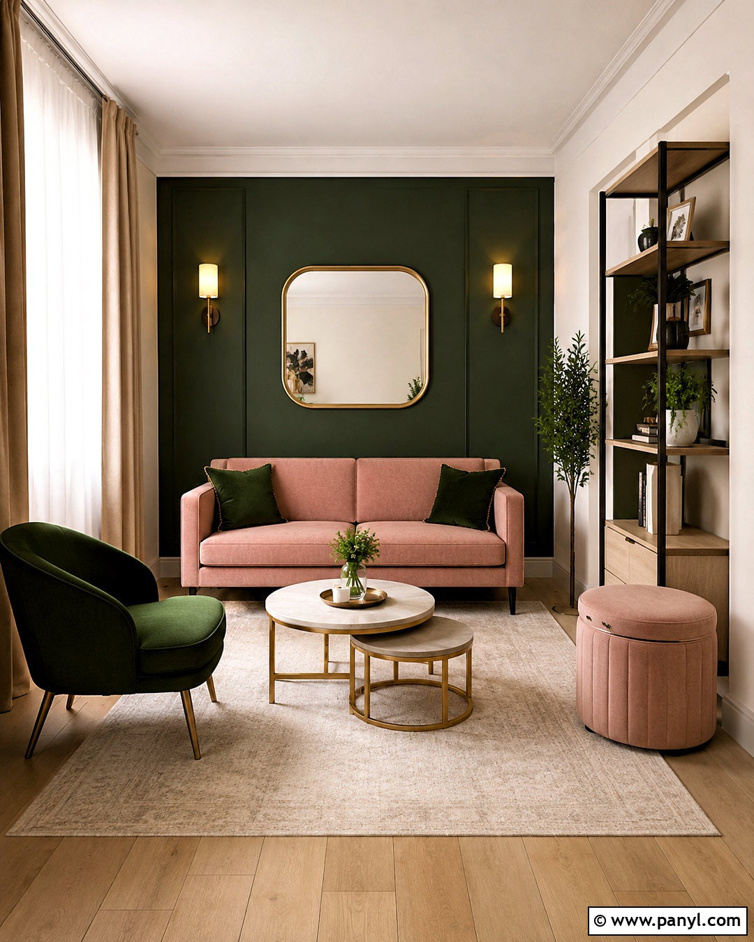 20 Dark Green and Pink Living Room Ideas for a Chic Refresh