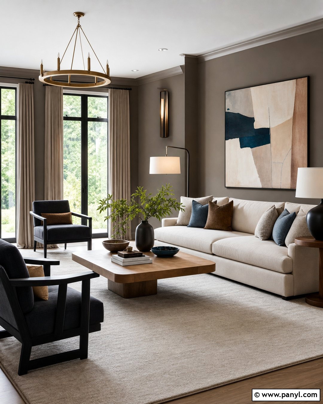 Dark Greige Living Room Walls - 35 dark wall colors