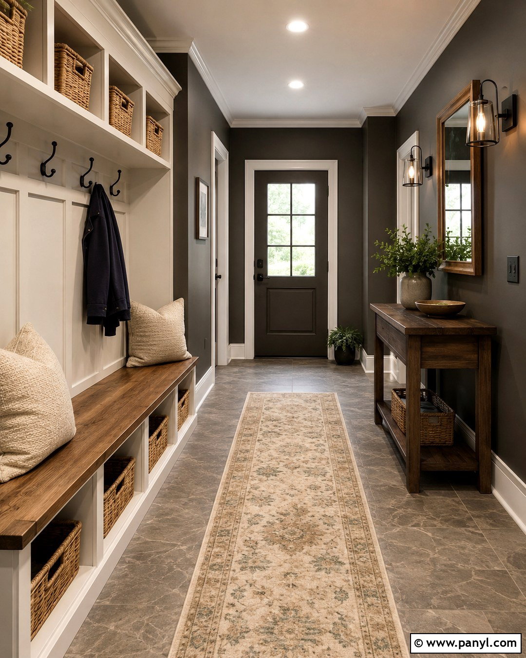 Dark Greige Mudroom Walls - 20 Dark Mudroom Wall Colors