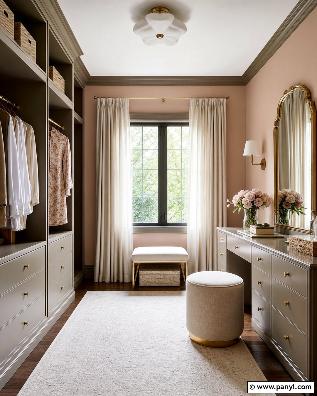 Dark Greige Trim With Pale Pink Walls - 45 darker trim lighter walls