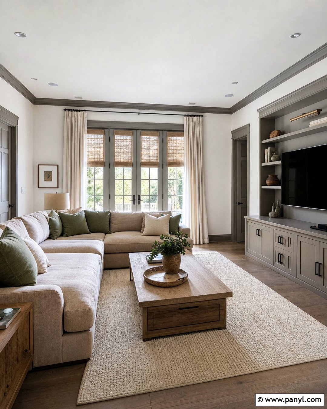 Dark Greige Trim With White Walls - 45 darker trim lighter walls