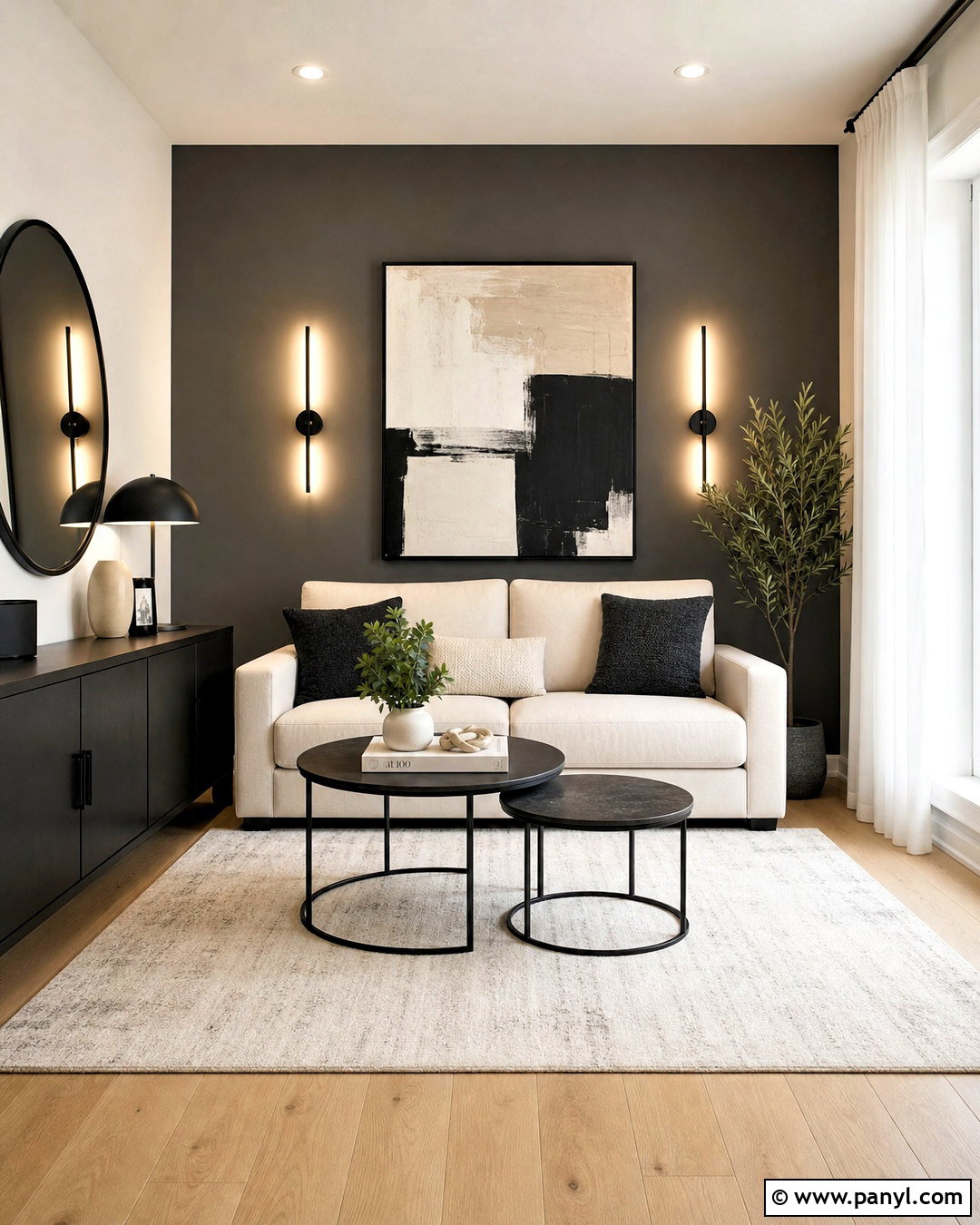 Dark Grey Accent Wall In Small Living Room - 20 dark grey accent wall living room ideas