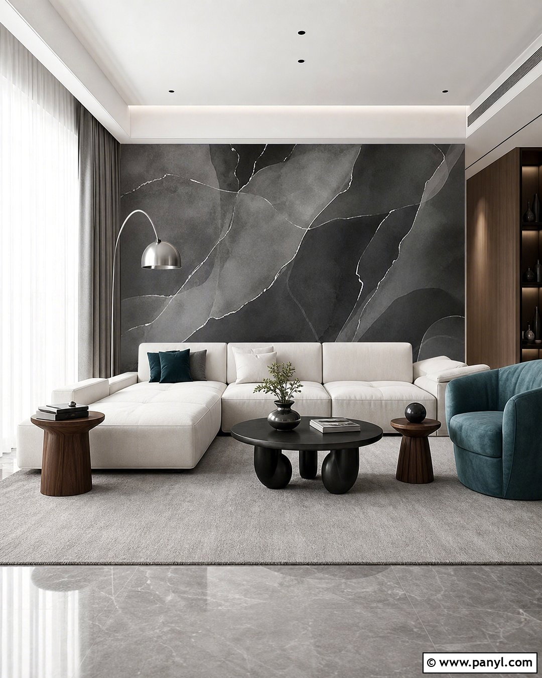 Dark Grey And Silver Abstract Wallpaper Living Room - 20 Dark Grey And Silver Wallpaper Ideas