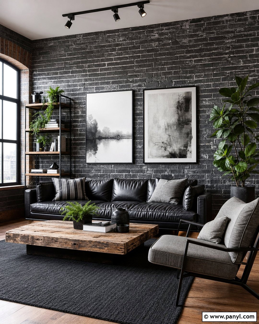 Dark Grey And Silver Brick Wallpaper Loft - 20 Dark Grey And Silver Wallpaper Ideas