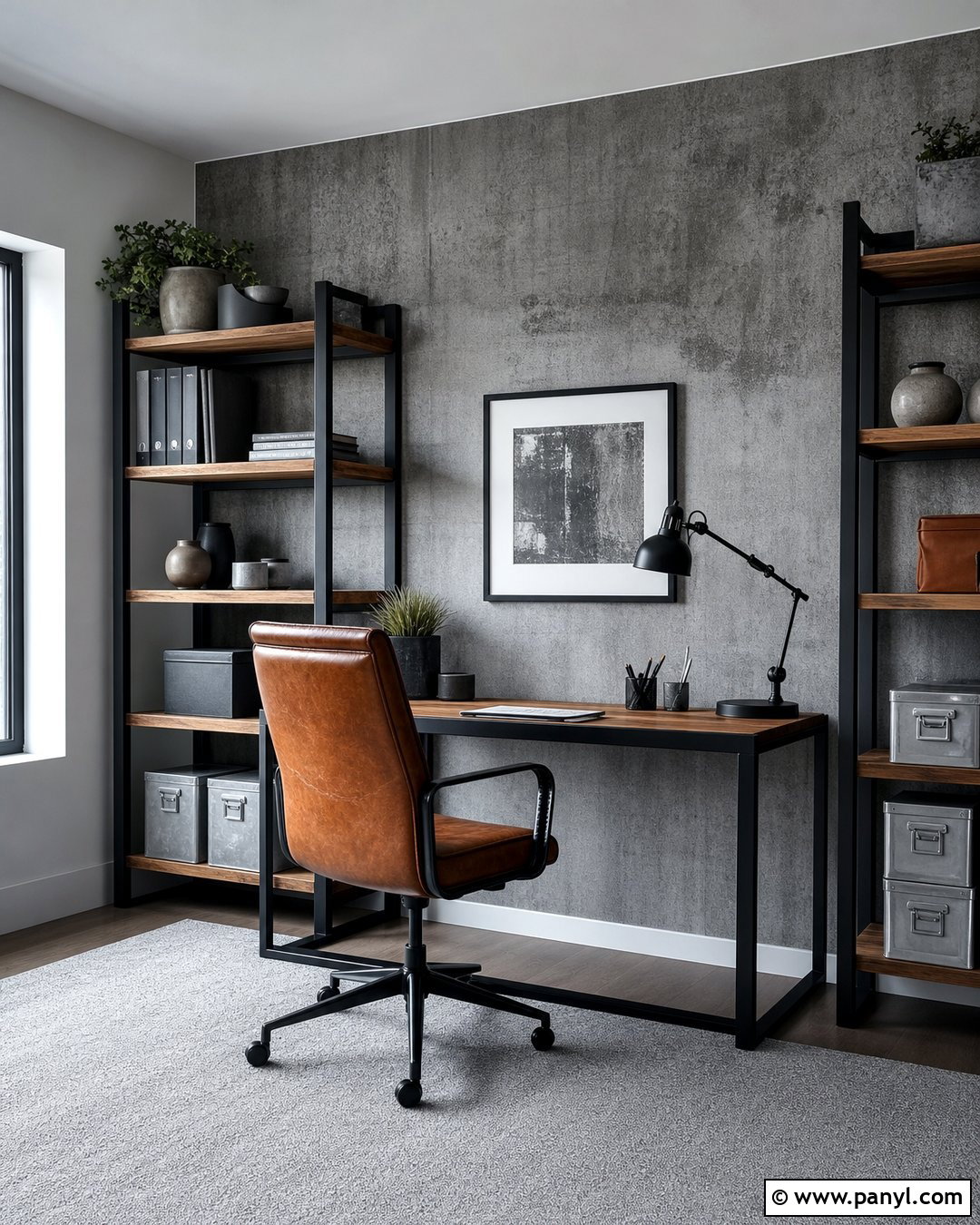 Dark Grey And Silver Concrete Wallpaper Home Office - 20 Dark Grey And Silver Wallpaper Ideas