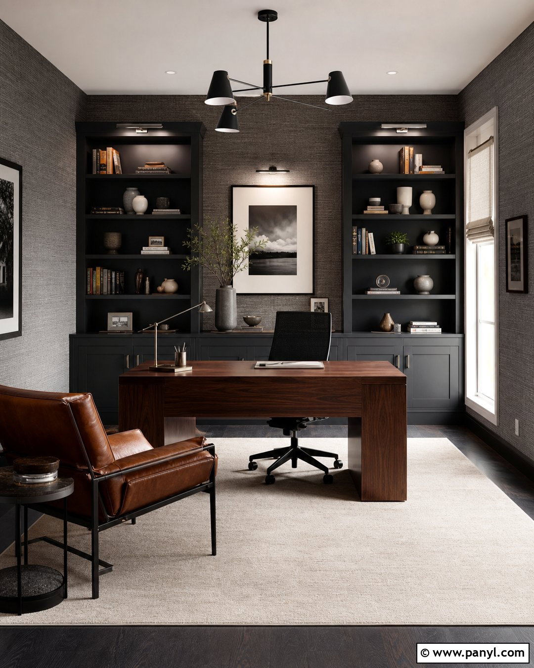 Dark Grey And Silver Grasscloth Wallpaper Office - 20 Dark Grey And Silver Wallpaper Ideas