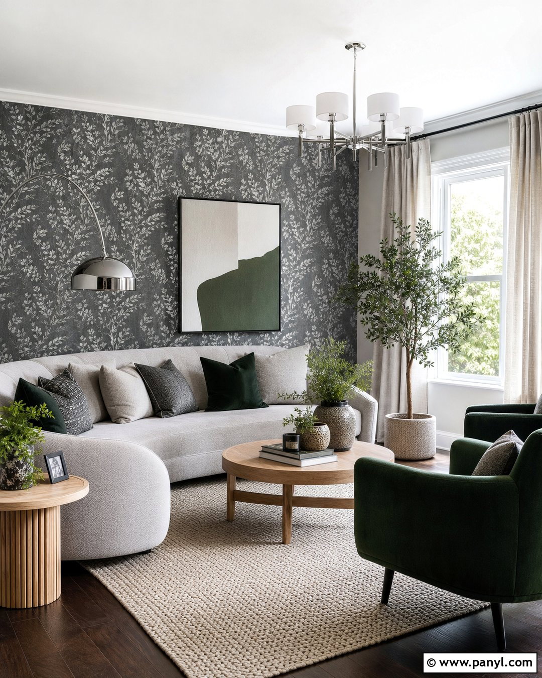 Dark Grey And Silver Leaf Wallpaper Living Room - 20 Dark Grey And Silver Wallpaper Ideas
