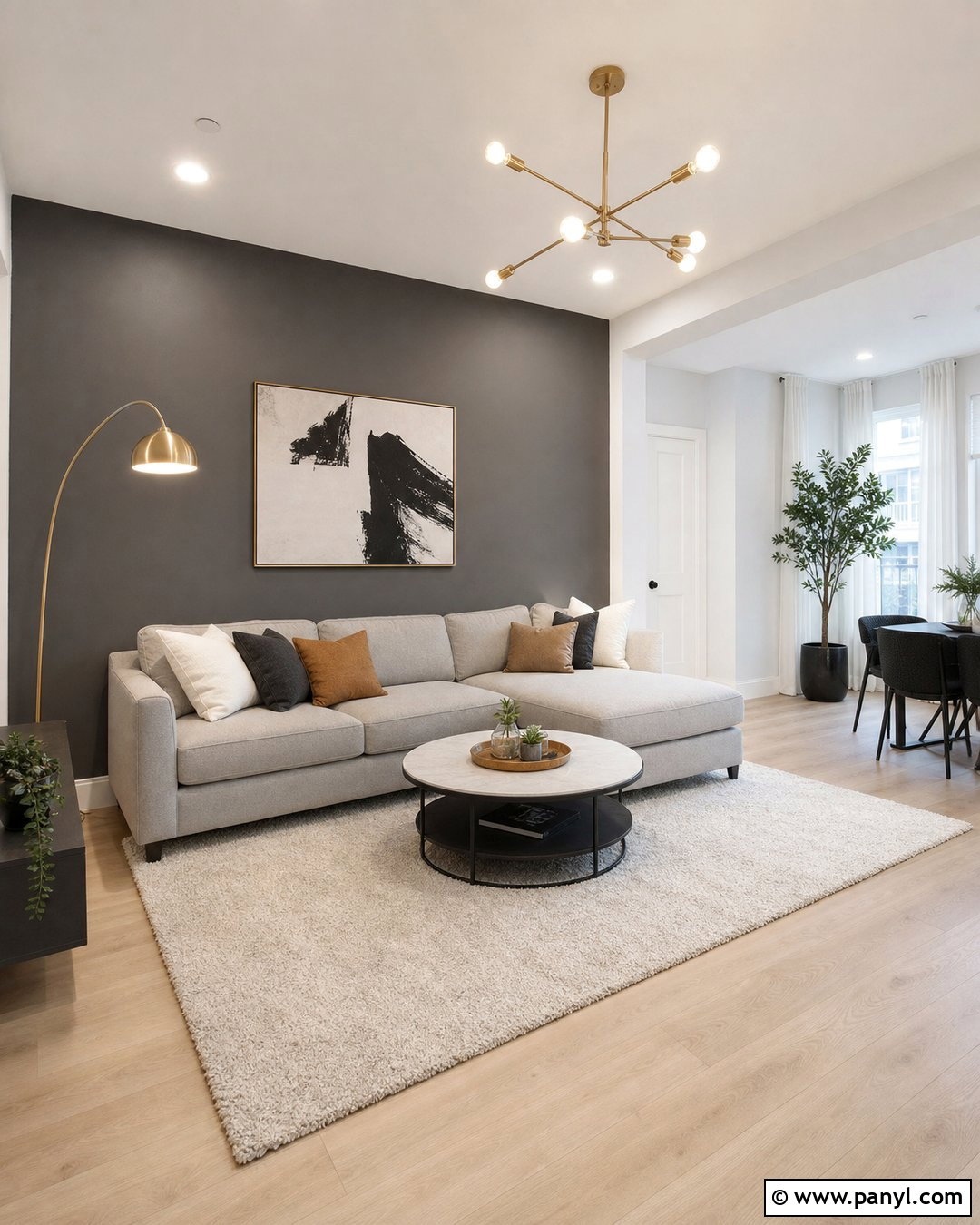 Dark Grey And White Accent Wall - 30 Grey And White Walls