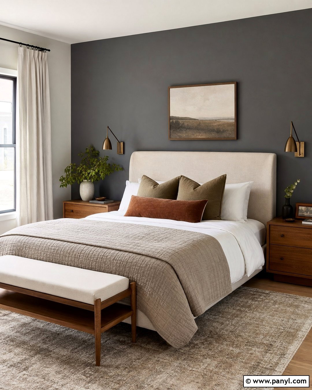 Dark Grey Bedroom Accent Wall - 35 grey accent wall ideas