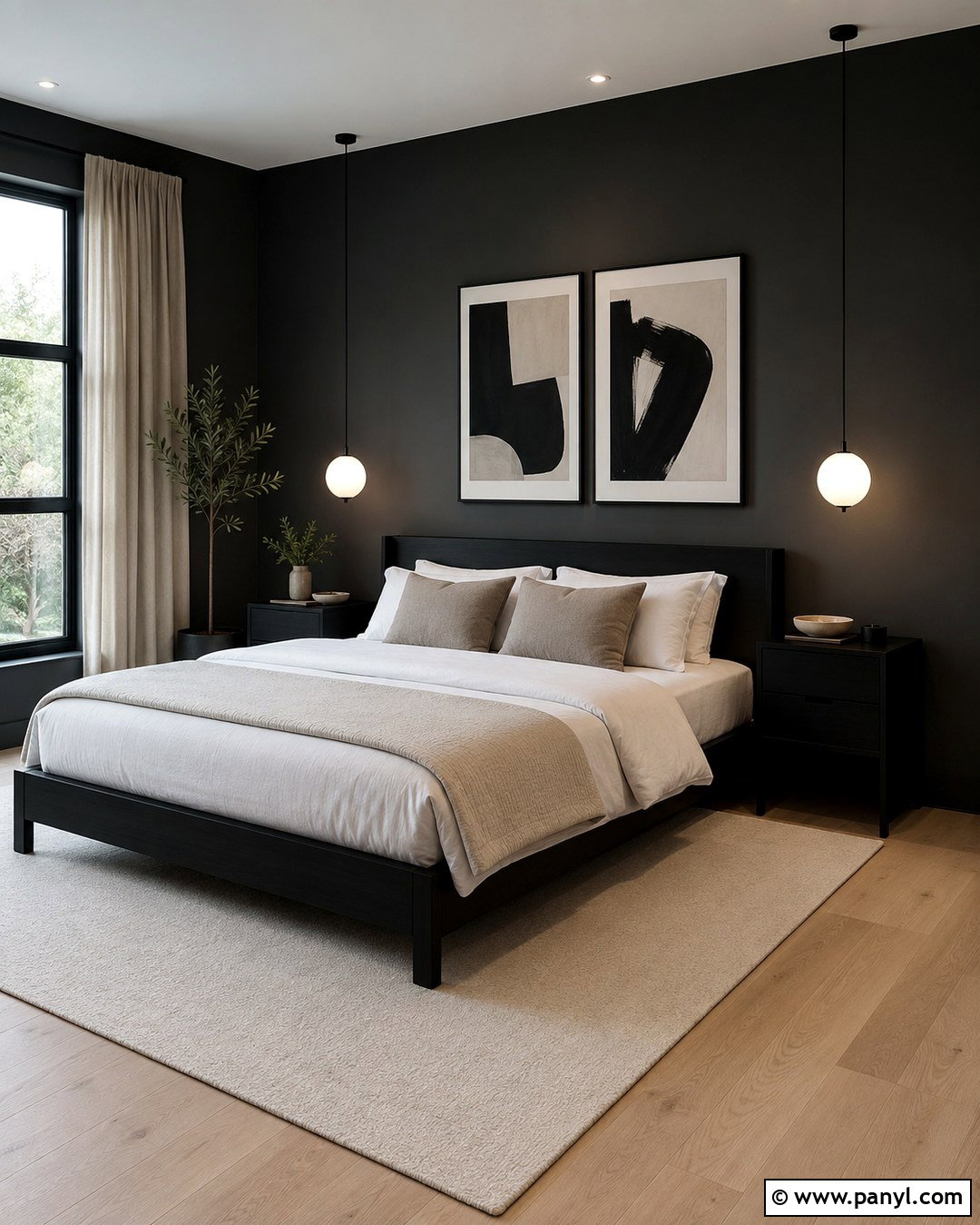 Dark Grey Bedroom Walls With Black Furniture - 20 Dark Grey Interior Walls