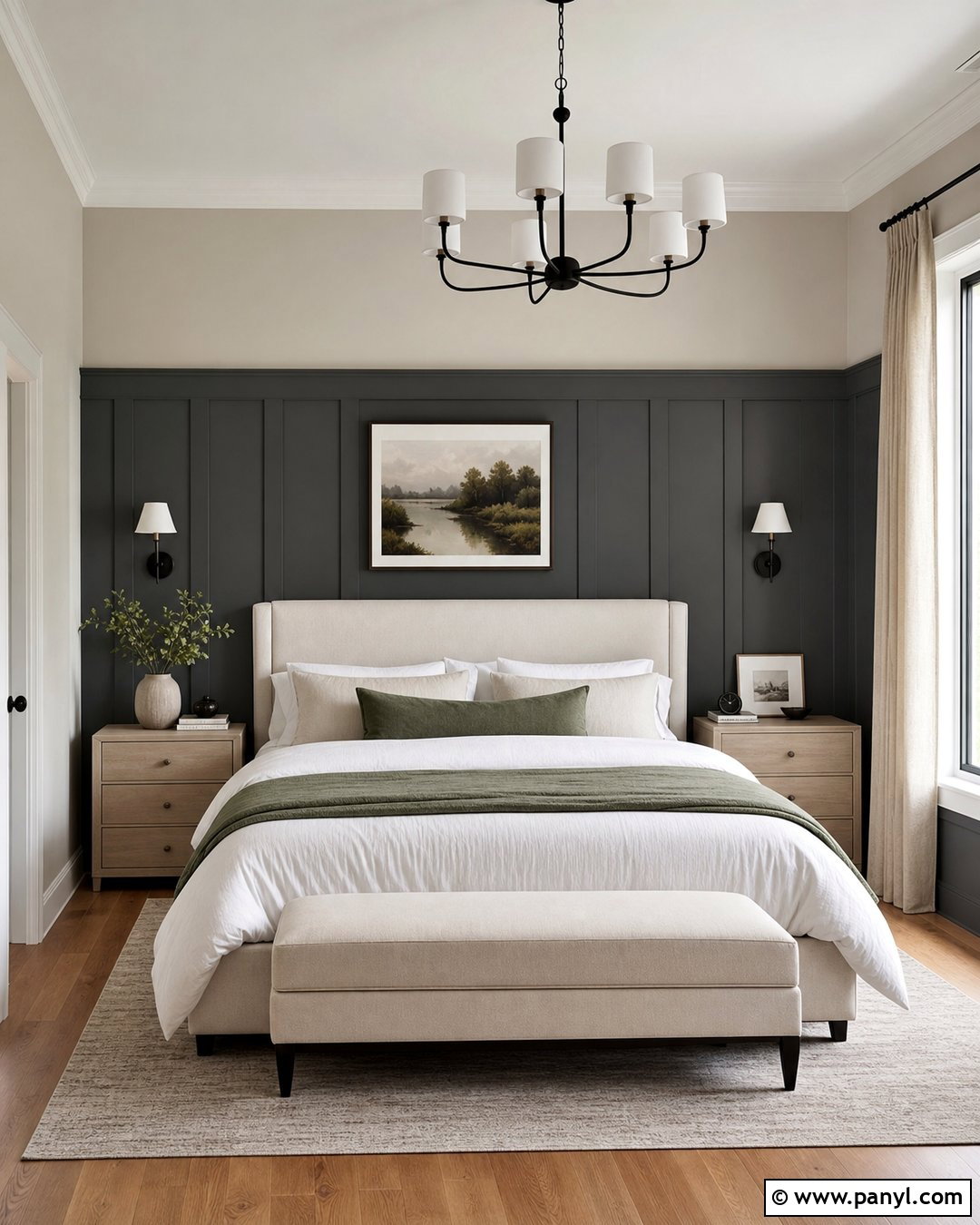 Dark Grey Board And Batten Half Wall - 20 Dark Grey Half Wall Ideas