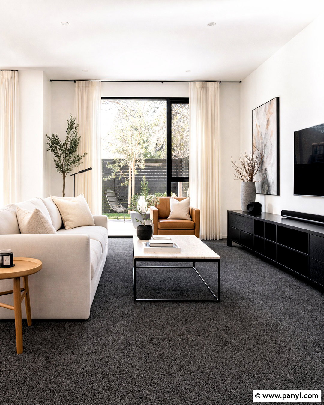 Dark Grey Carpet With Black Furniture - 20 dark grey carpet living room ideas