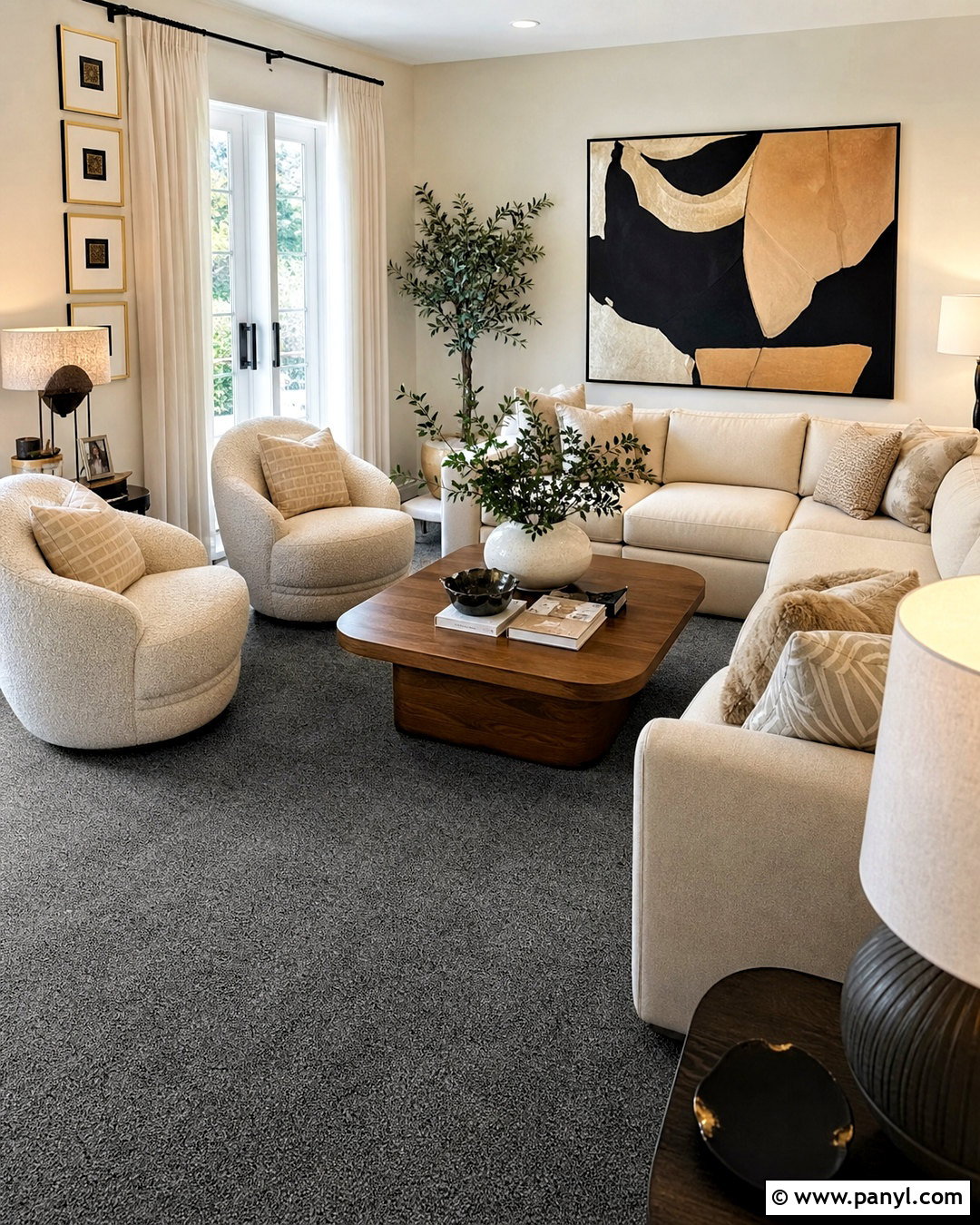 Dark Grey Carpet With Cream Furniture - 20 dark grey carpet living room ideas