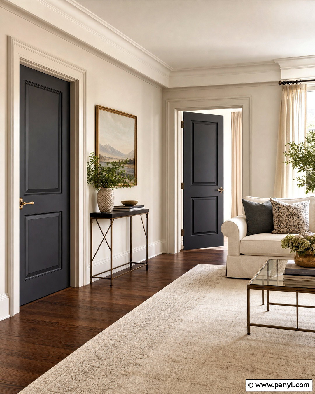 Dark Grey Doors With Dark Wood Floors - 20 dark grey doors interior ideas