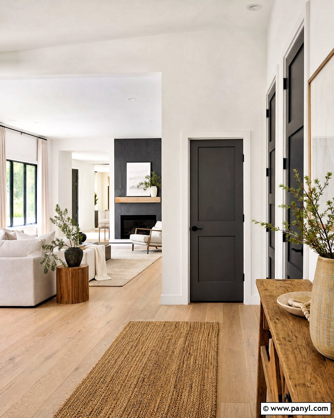 Dark Grey Doors With Light Oak Floors - 20 dark grey doors interior ideas