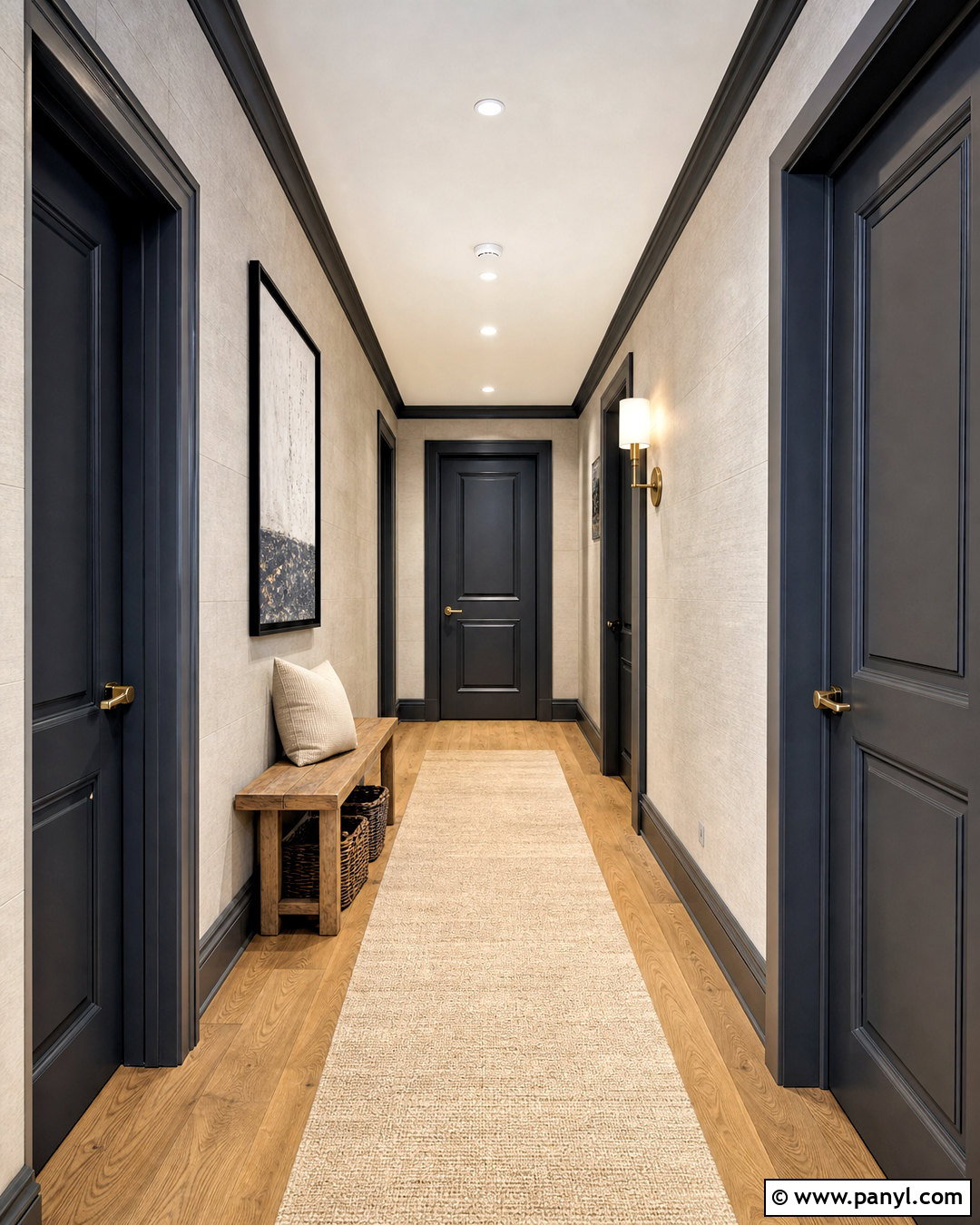 Dark Grey Doors With Matching Trim - 20 dark grey doors interior ideas