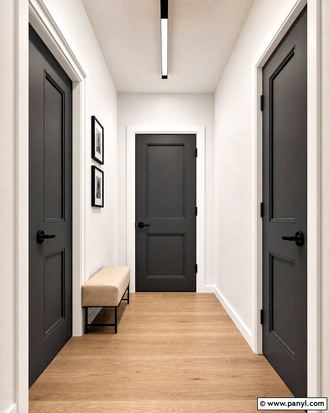 Dark Grey Doors With Matte Black Hardware - 20 dark grey doors interior ideas