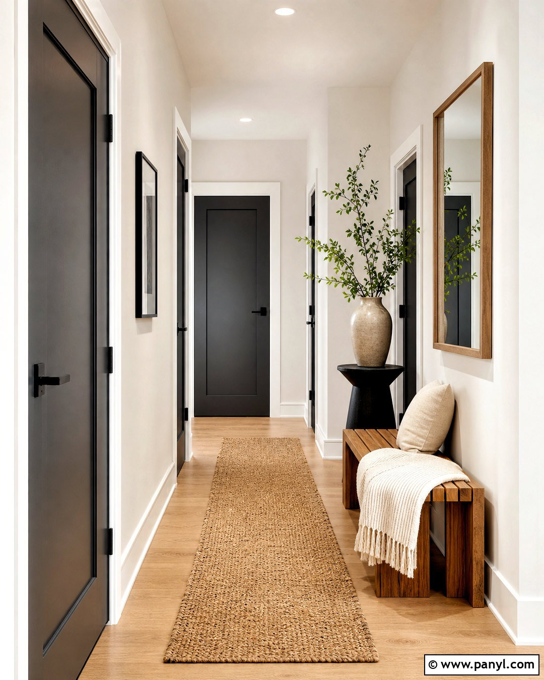 Dark Grey Doors With Natural Wood Accents - 20 dark grey doors interior ideas