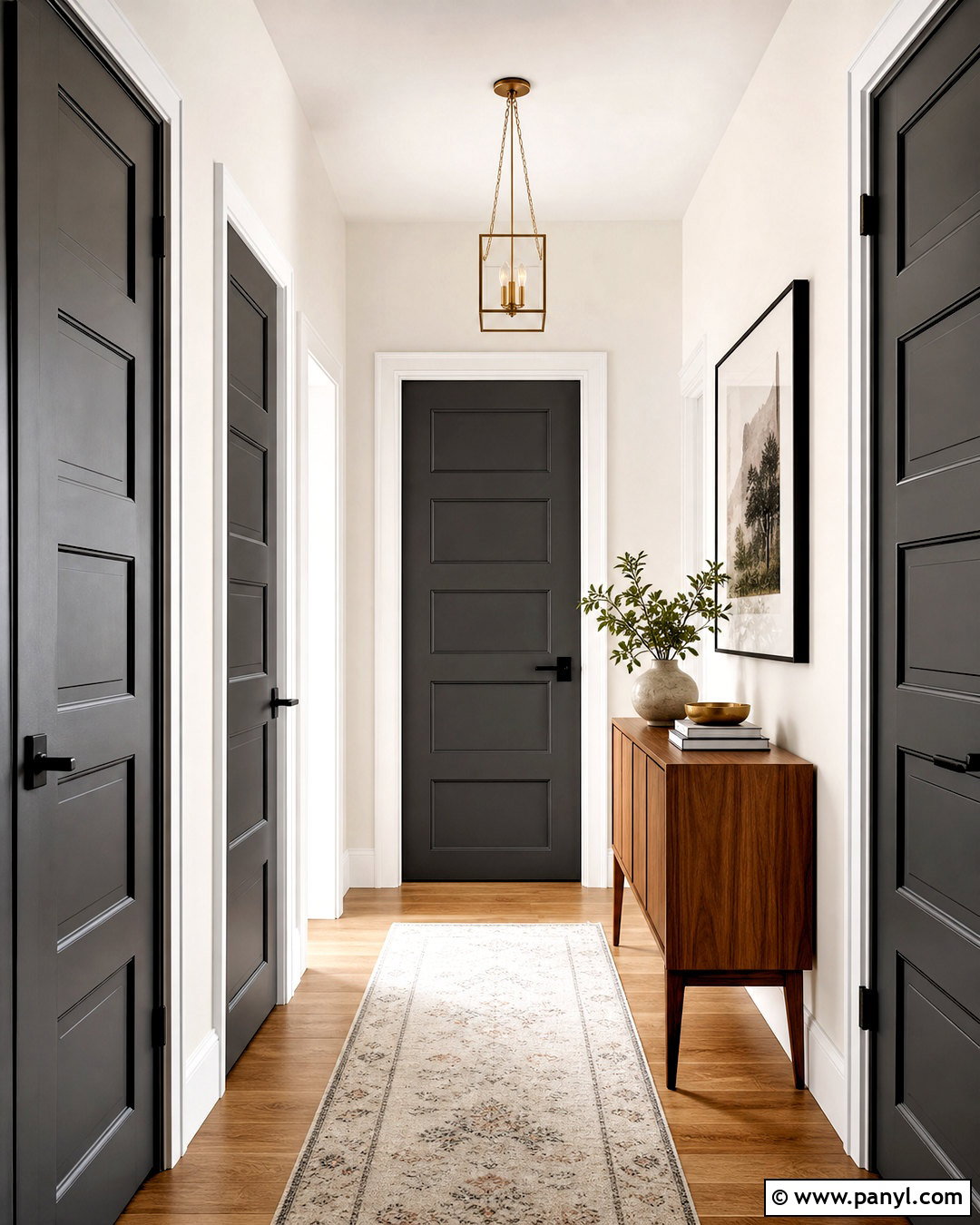 Dark Grey Doors With White Trim - 20 dark grey doors interior ideas