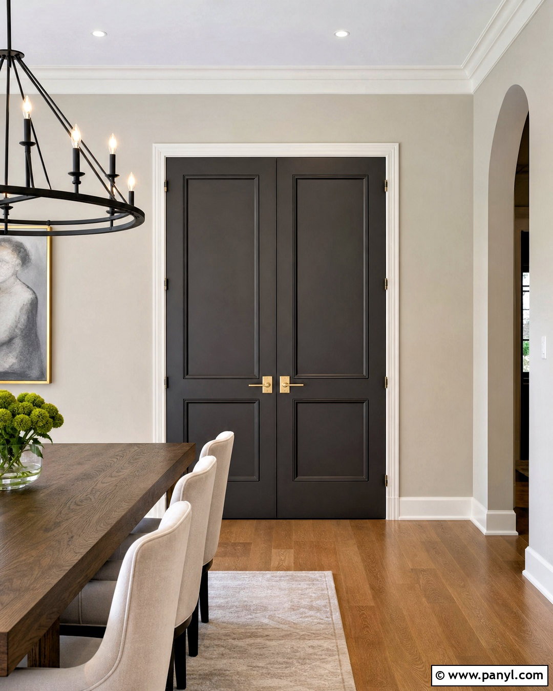 Dark Grey Double Doors - 20 dark grey doors interior ideas