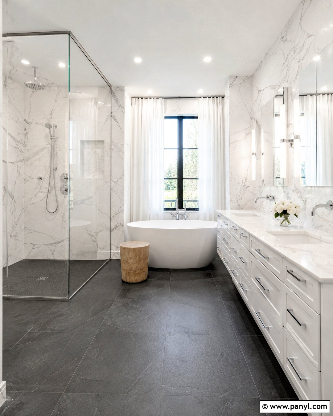 20 Dark Grey and White Bathroom Ideas: Timeless Spa Style