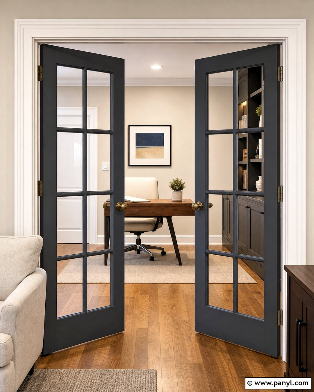 Dark Grey French Doors - 20 dark grey doors interior ideas