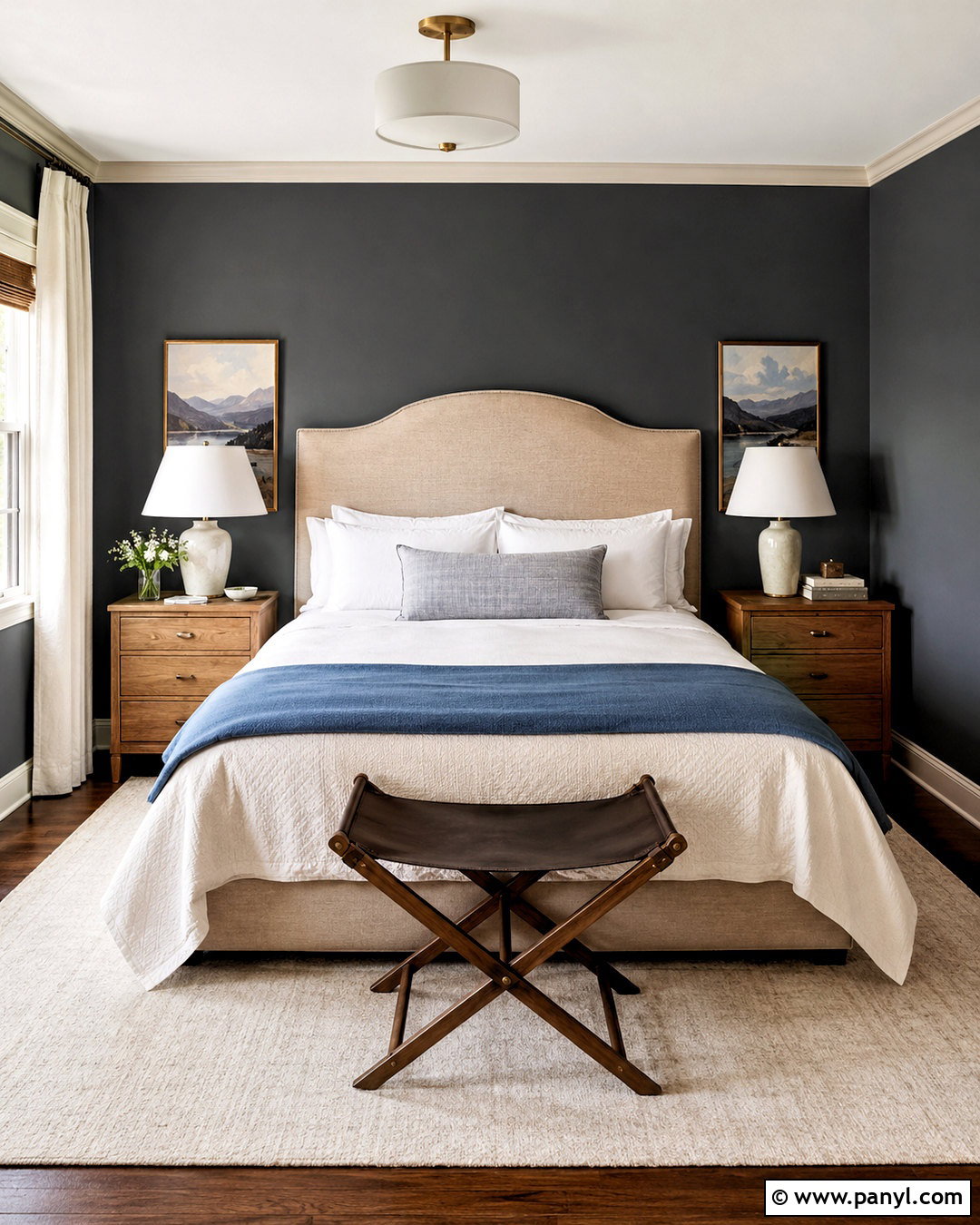 Dark Grey Guest Bedroom - 40 Dark Grey Walls