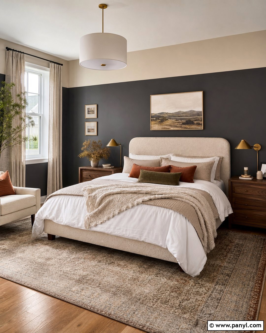 Dark Grey Half Wall Bedroom - 20 Dark Grey Half Wall Ideas