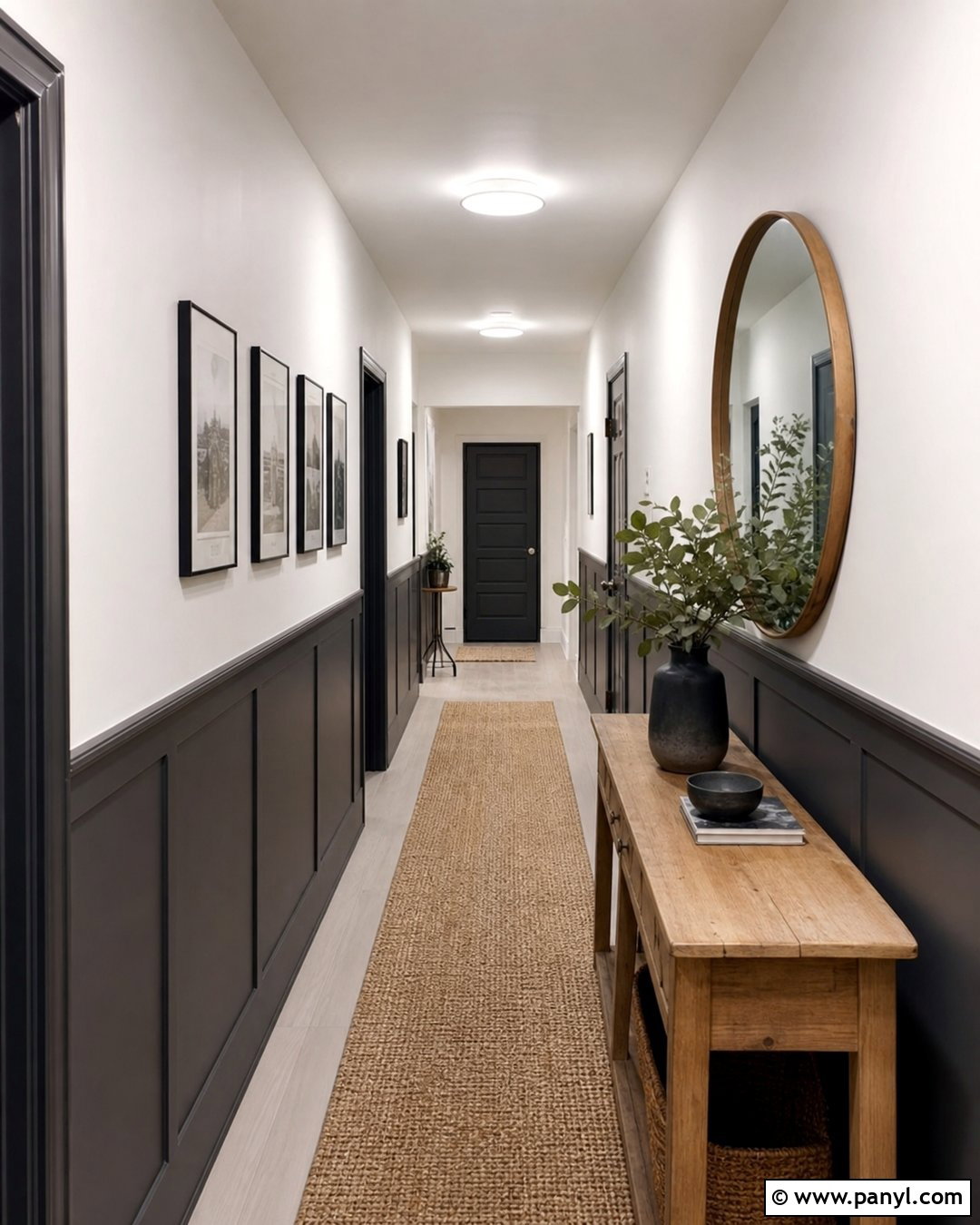 Dark Grey Half Wall Hallway - 20 Dark Grey Half Wall Ideas