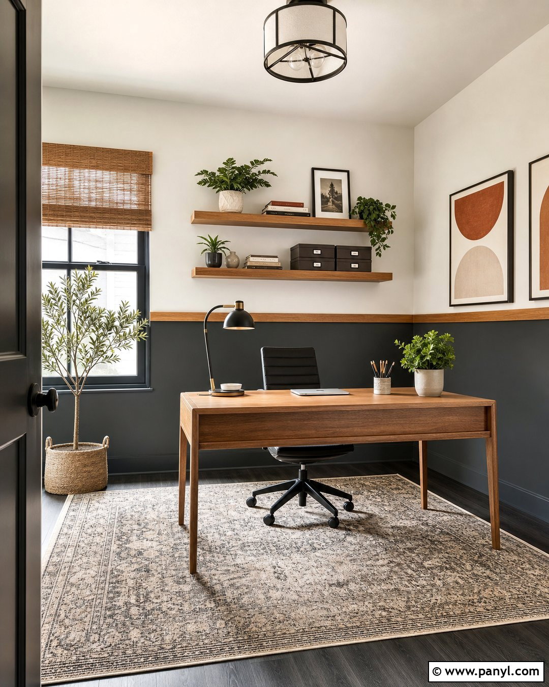 Dark Grey Half Wall Home Office - 20 Dark Grey Half Wall Ideas