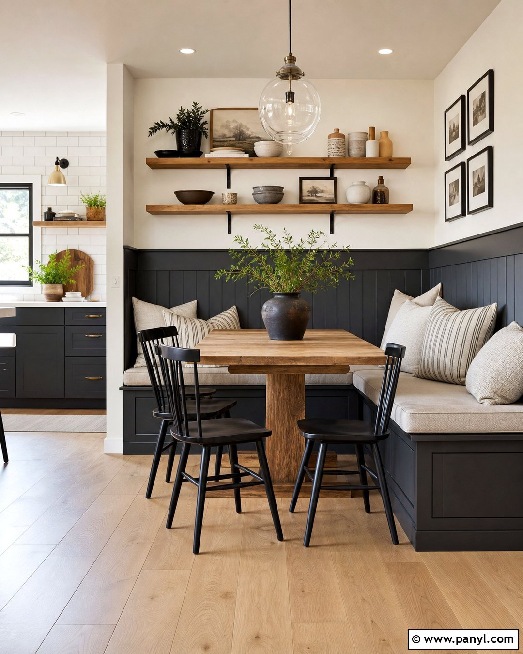 Dark Grey Half Wall Kitchen Nook - 20 Dark Grey Half Wall Ideas