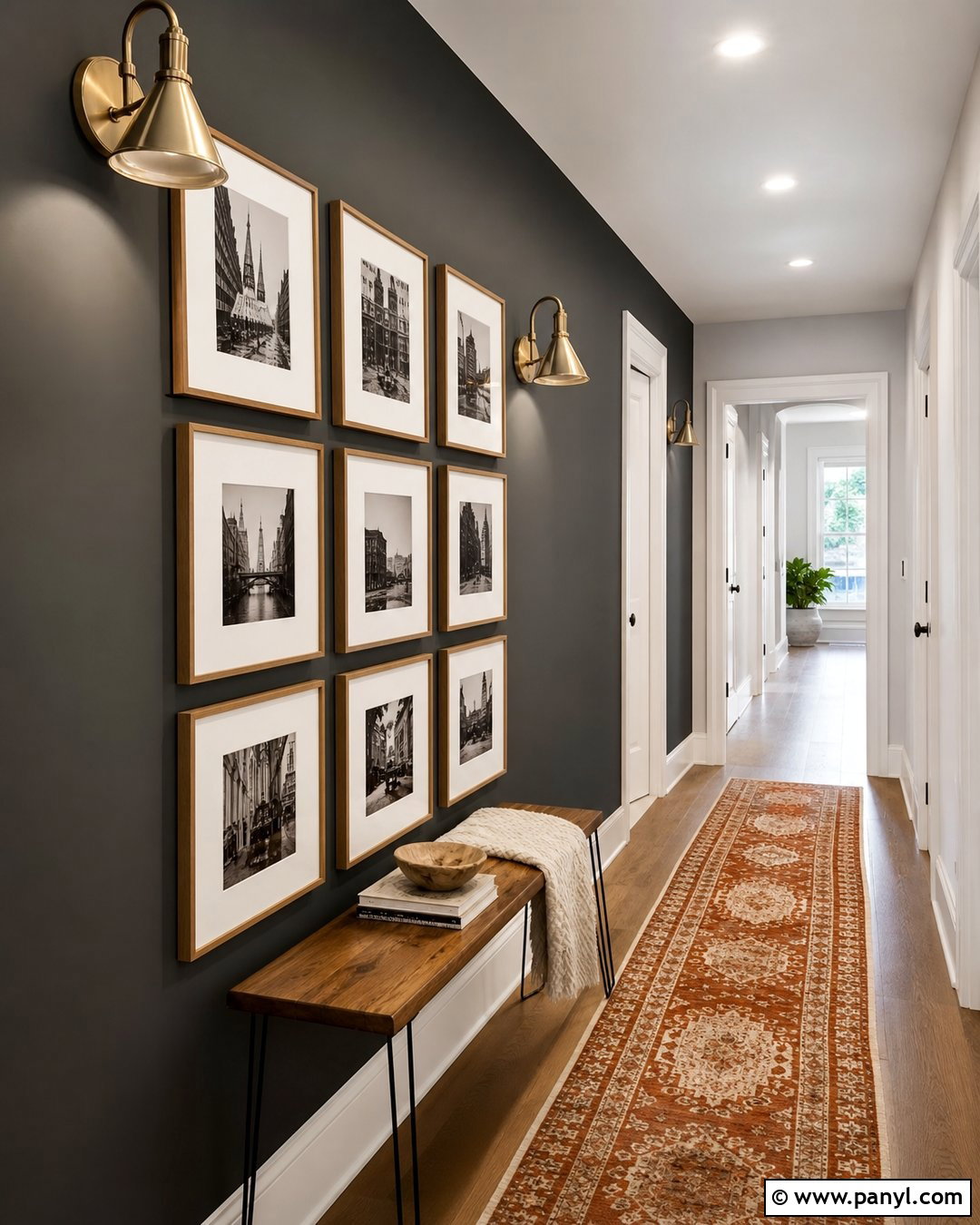 Dark Grey Hallway Accent Wall - 30 Dark Grey Accent Wall Ideas